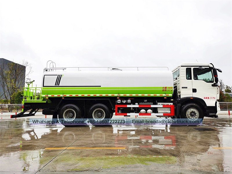 Sinotruk Howo 6x4 4400 gal 20000liter รถบรรทุกน้ำ