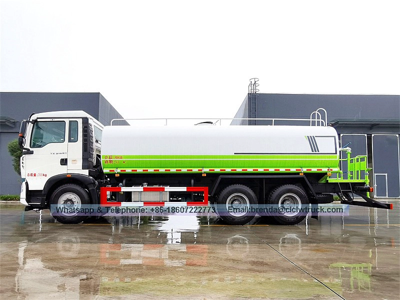 Sinotruk Howo 6x4 4400 gal 20000liter รถบรรทุกน้ำ