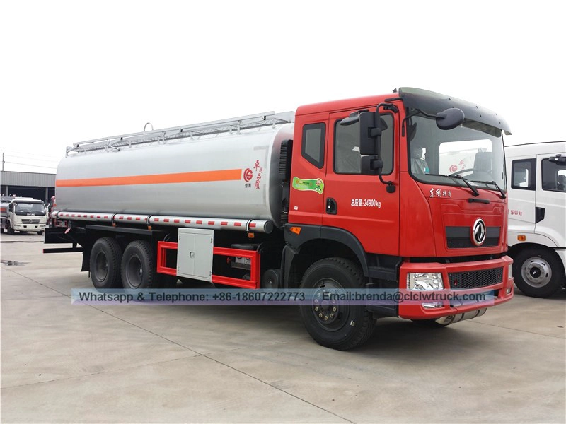 บริการสนับสนุนรถบรรทุกน้ำมันเชื้อเพลิงในต่างประเทศ Dongfeng 25000L