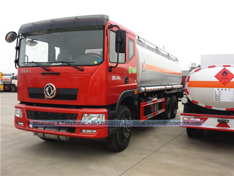 บริการสนับสนุนรถบรรทุกน้ำมันเชื้อเพลิงในต่างประเทศ Dongfeng 25000L