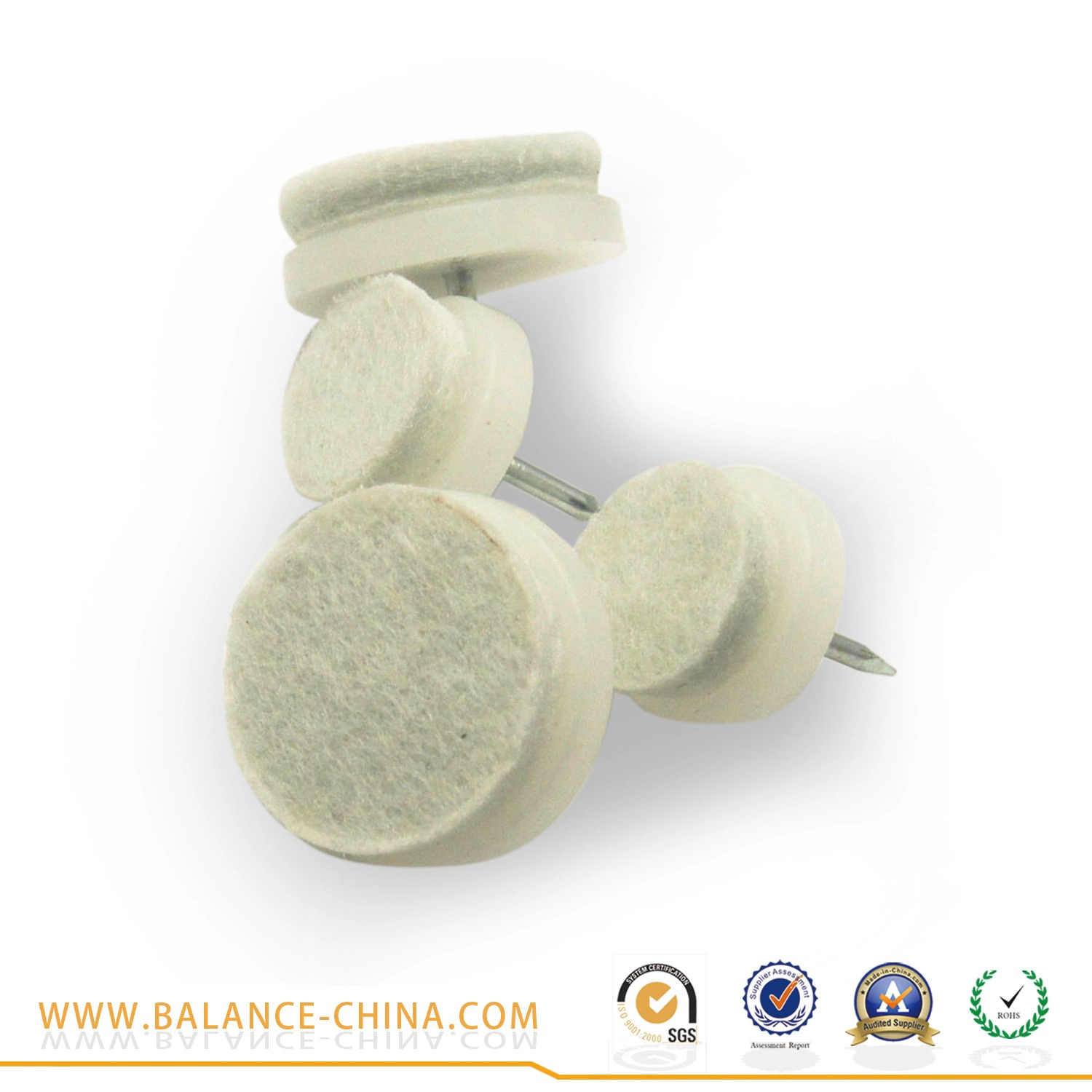 nail on felt furniture pads