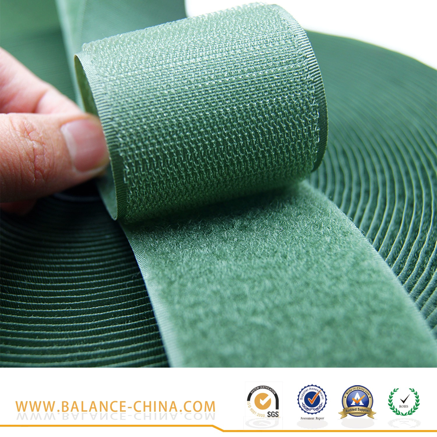Super strong self adhesive hook and loop tape, sticky backed hook and loop tape for widely use