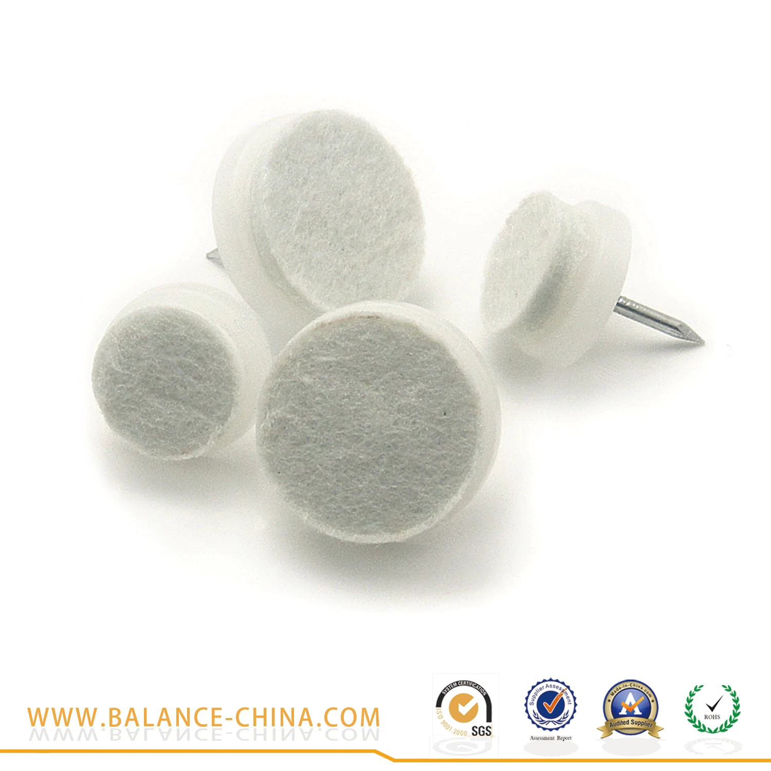nail on felt furniture pads