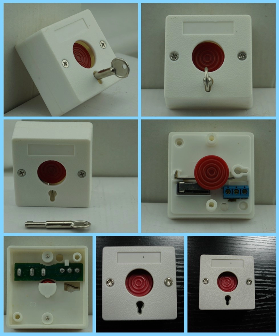 Metal key-reset mini size emergency button for alarm system and access control system