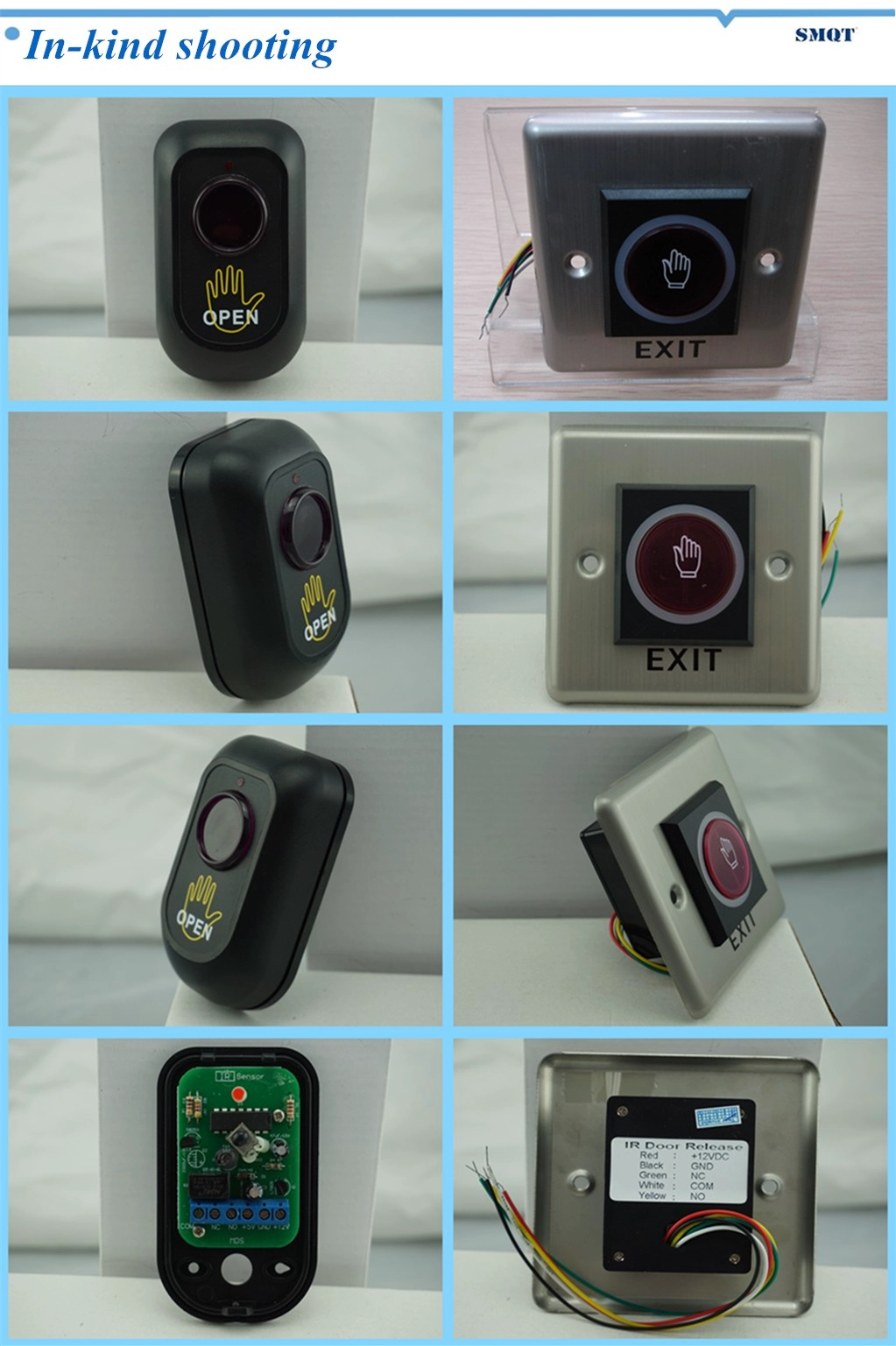 Infrared induction door switch button