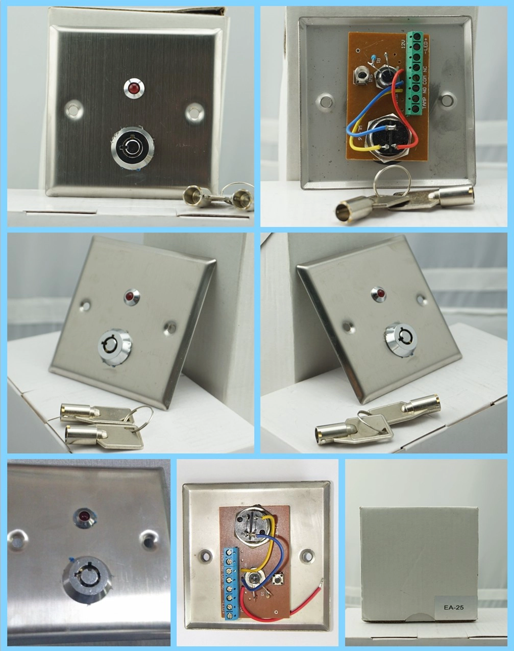 Key open door release button 