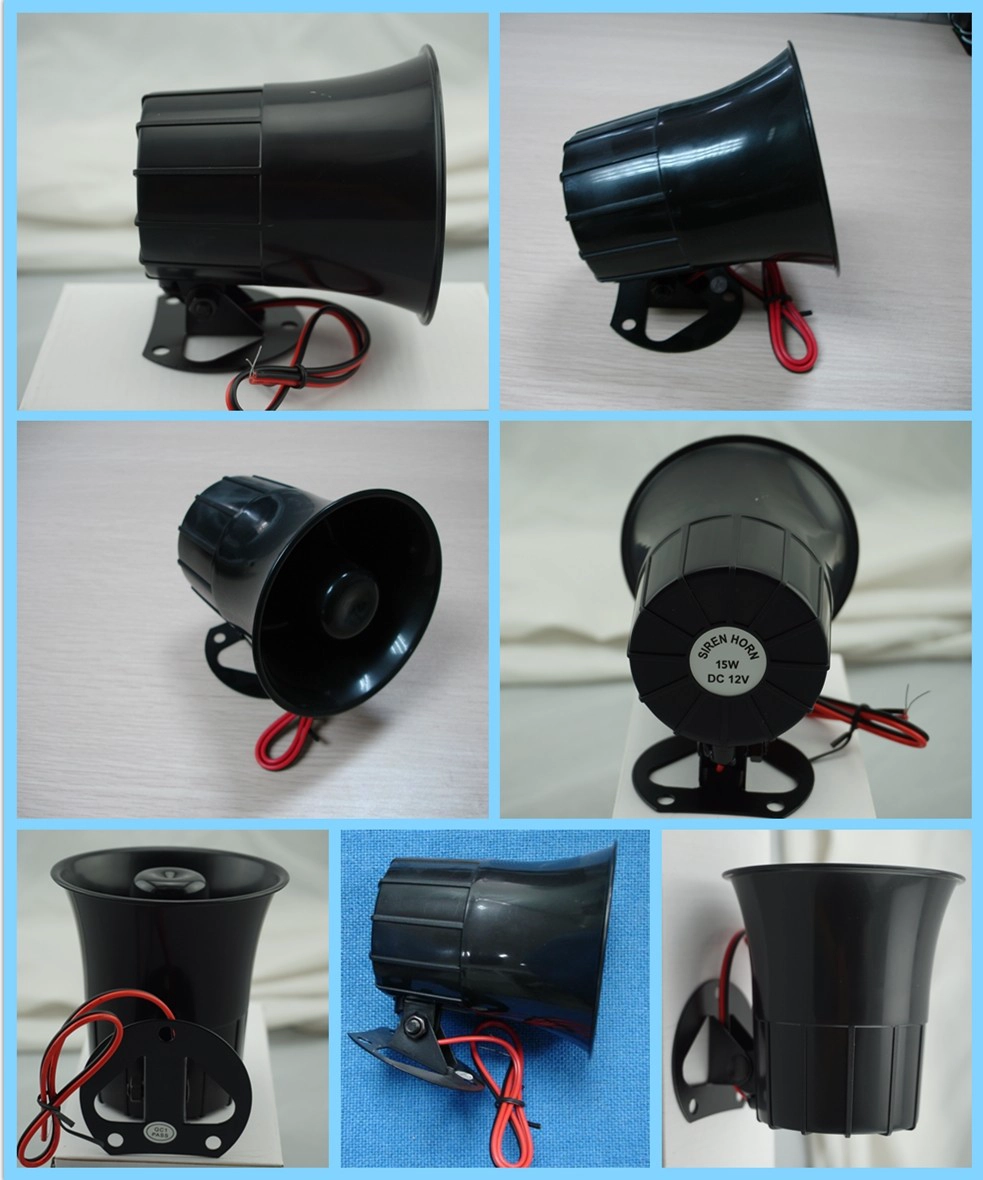 Black wired electric alarm siren from shenzhen alarm siren manufacturer