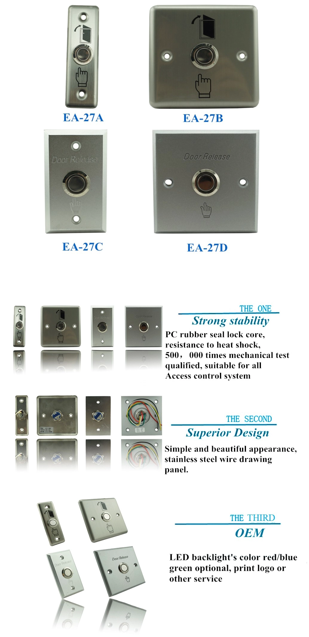 LED door release button