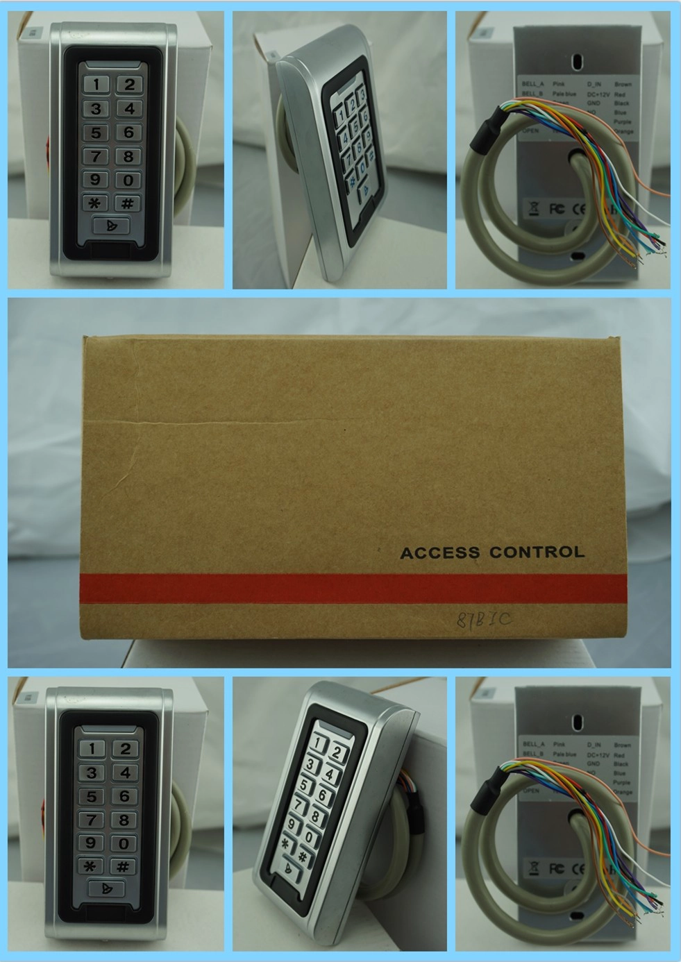 Waterproof metal single door access contorl keypad