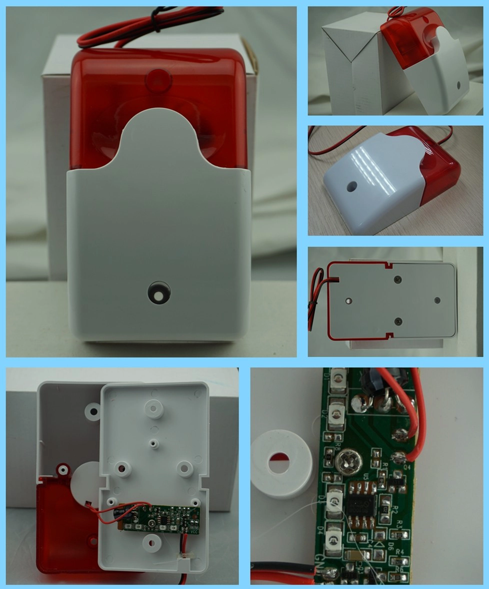 12V DC wired strobe light electric alarm siren