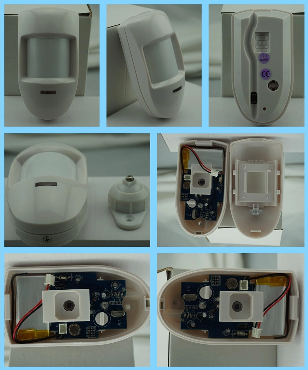 Wireless 433/868Mhz rechargeable pir detector