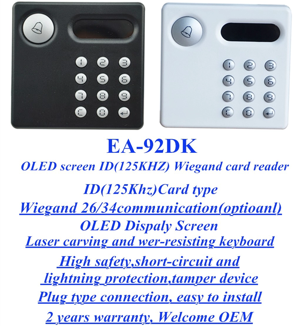 OLED Screen ID(125Khz) Access control card reader EA-92DK