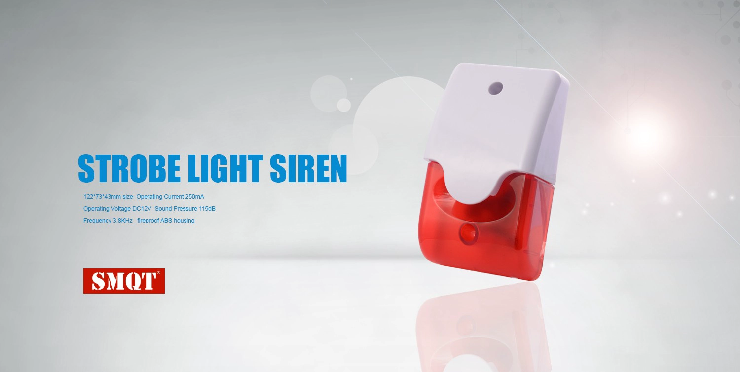 12V DC wired strobe light electric alarm siren