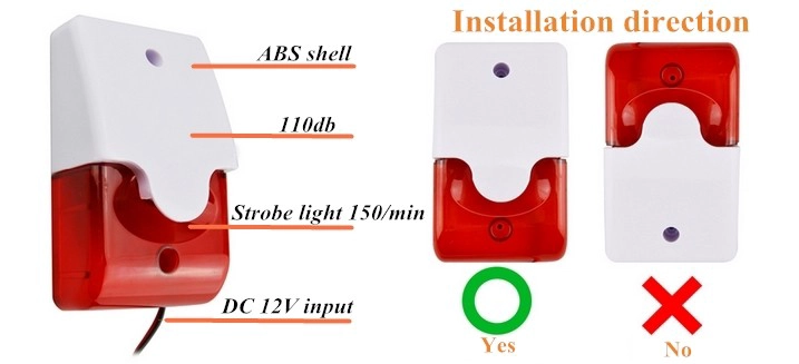 Electric Strobe Light Alarm Siren
