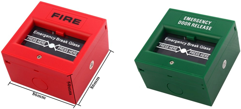 Fire alarm break galss call point button