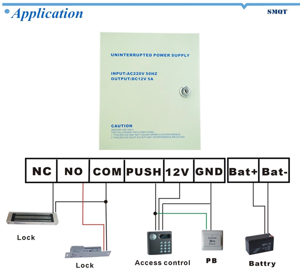 DC 12V 5A metal box  access control switch power supply