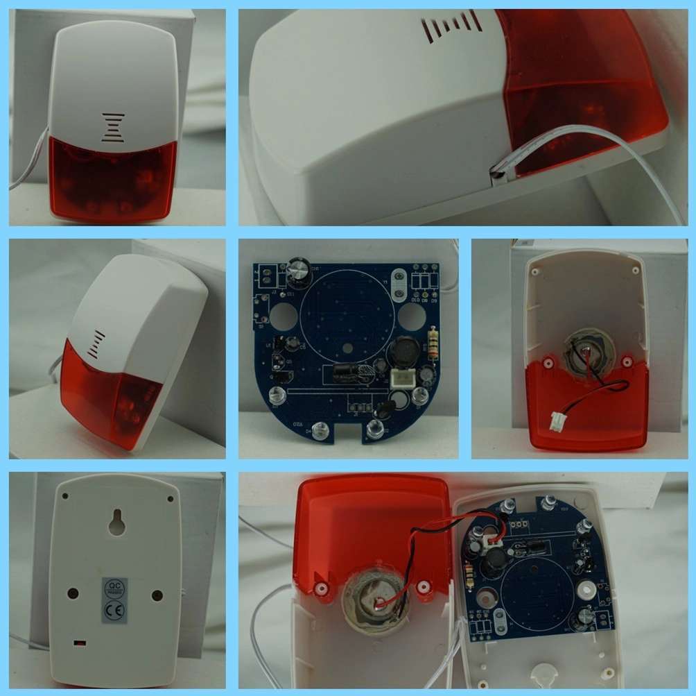 Wired electric strobe light siren for home safe