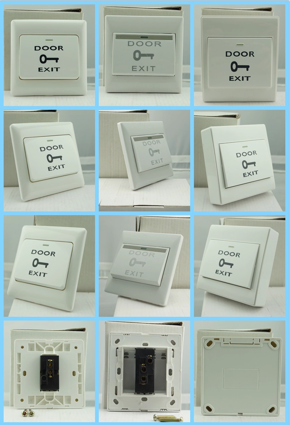 Plastic door release/switch button