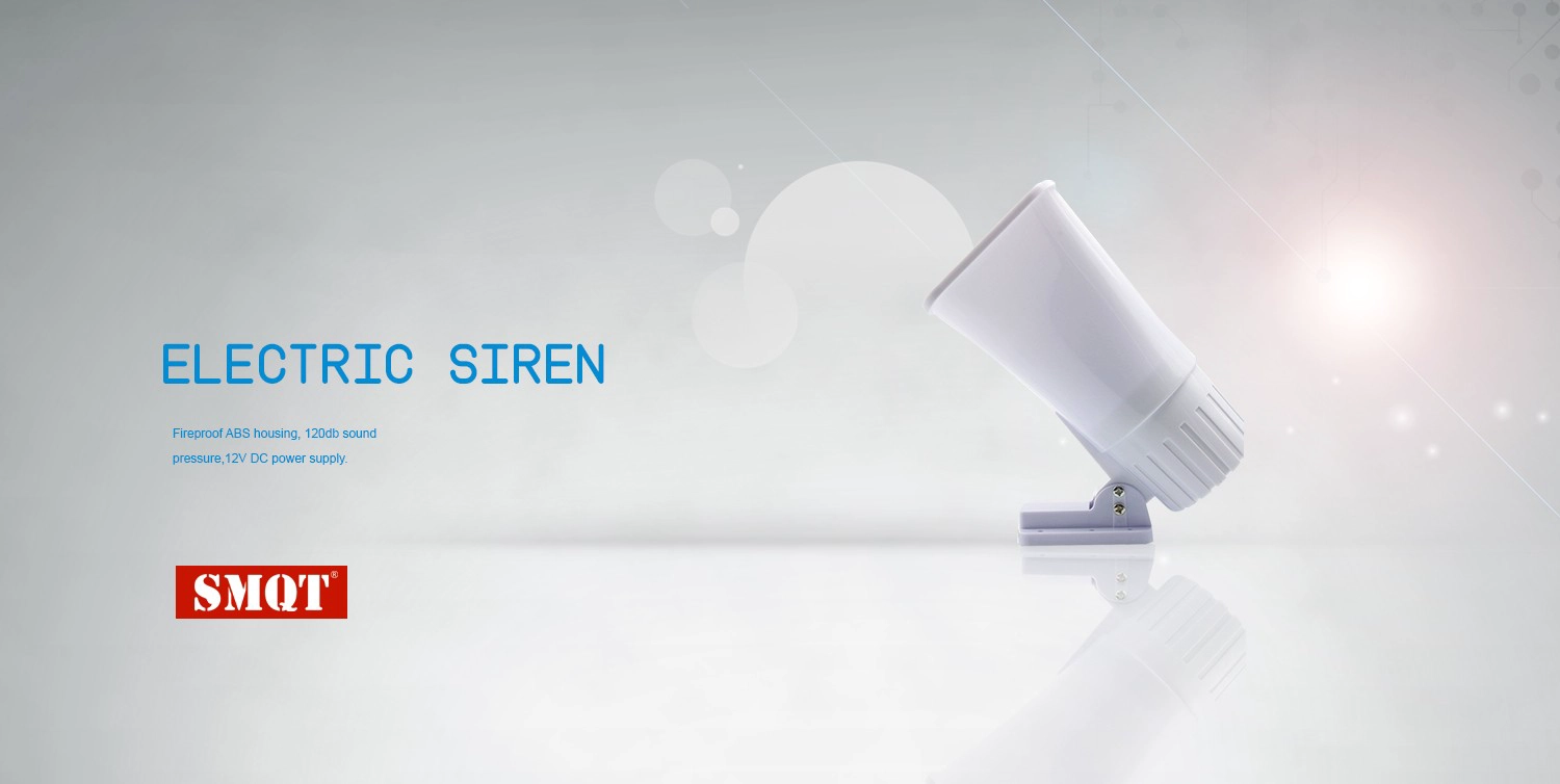 White color wired electric alarm siren from shenzhen alarm siren manufacturer
