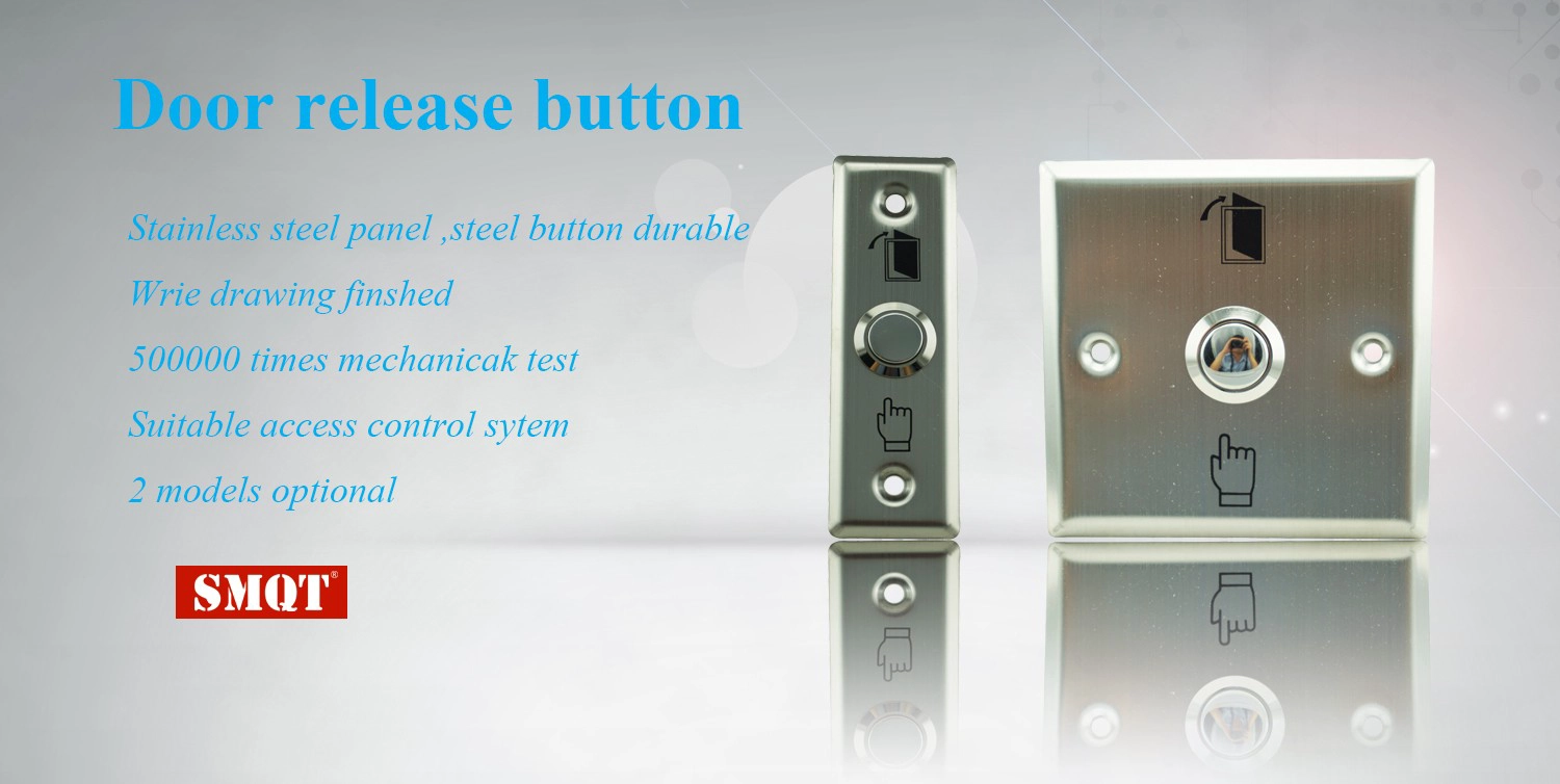 Stainless steel panel door release/push button