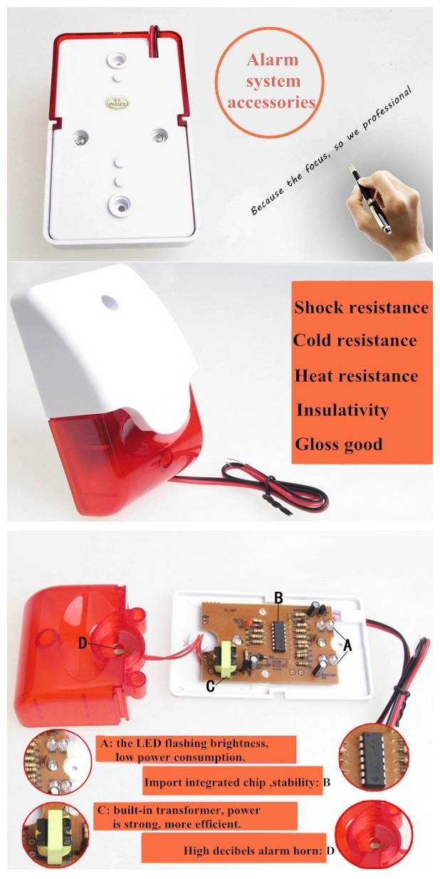 Electric Strobe Light Alarm Siren