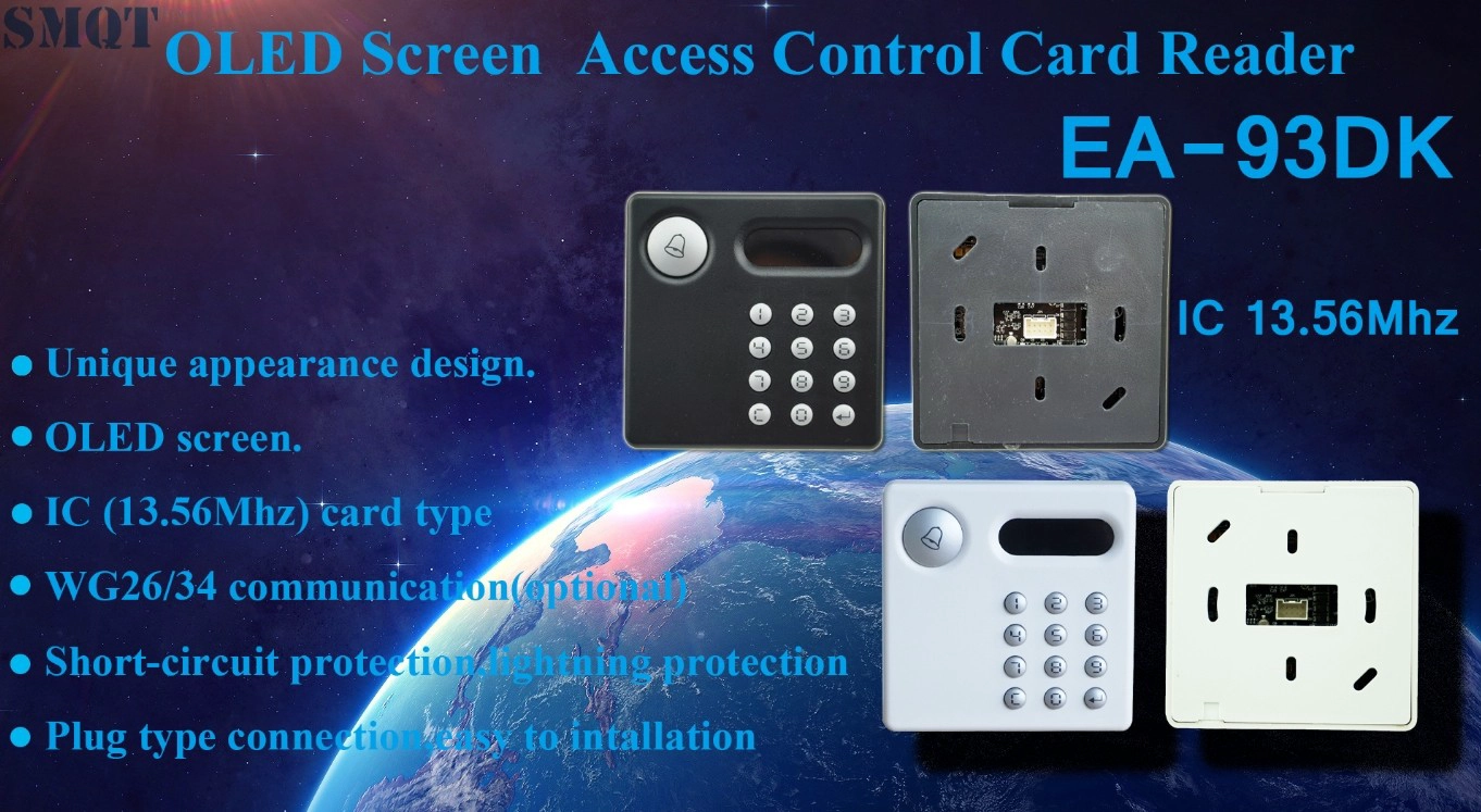 OLED Screen IC(13.56Mhz) Access control card reader EA-93DK