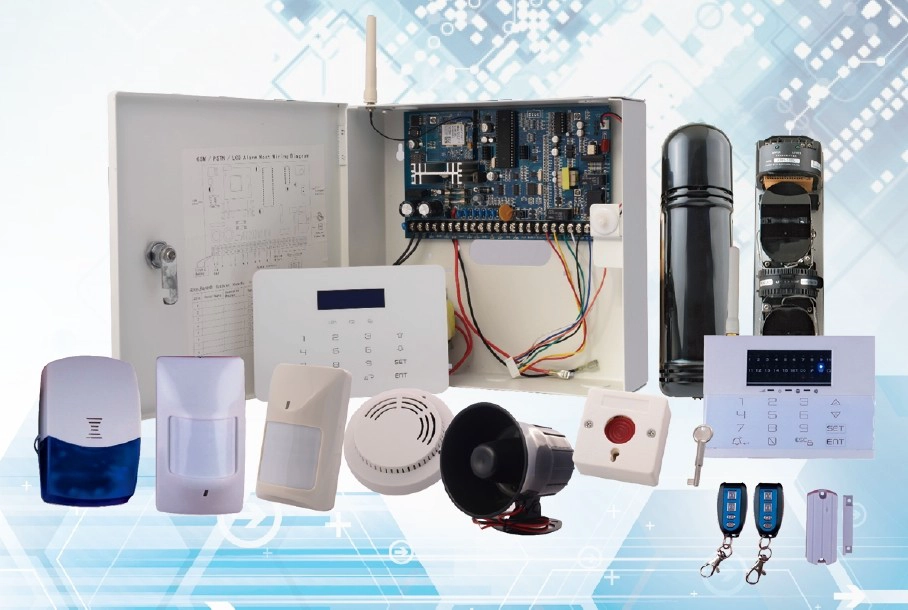 Home alarm system,PIR senso,Wireless Magnetic contact, Remote control
