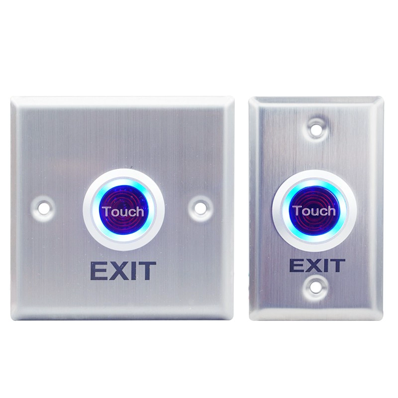 2020 SMQT LED إشارة باب اللمس تحرير زر خروج الأشعة تحت الحمراء لنظام التحكم في الوصول