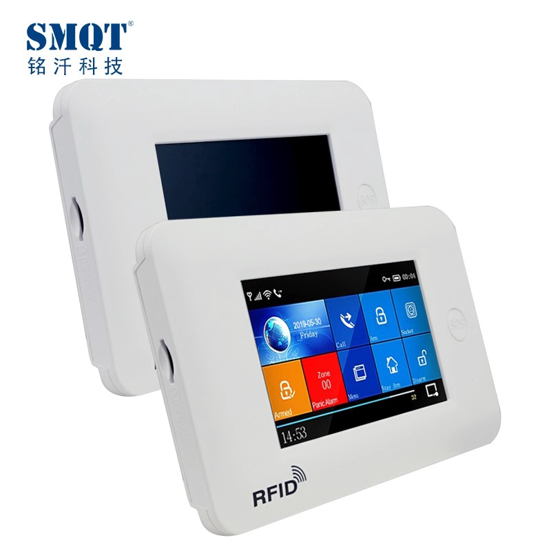 Kit sistema di allarme di sicurezza domestica wireless WIFI GSM touchscreen da 4,3 pollici