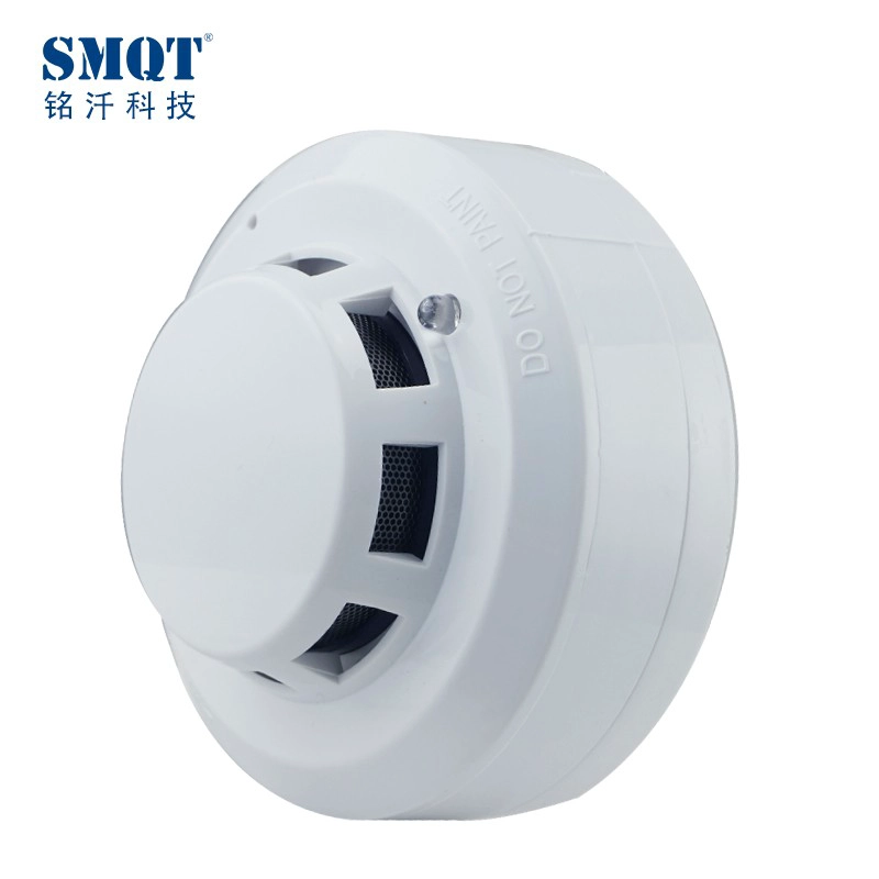 Detector de humos fotoeléctrico de 9 ~ 35V CC de 4 hilos conforme a la norma EN54 UL para el sistema de alarma contra incendios