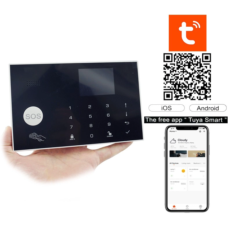 Kit sistema di allarme vocale vocale GSM + WIFI LED Tuya App controllo EB-828