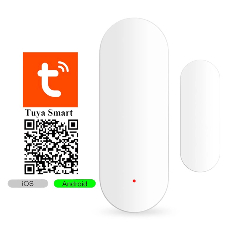 O sensor de contato de porta inteligente WiFi funciona com a amazon alexa routines, google home e IFTTT