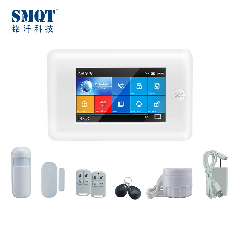 Không dây 3G / 4g GSM + WIFI LED nhắc nhở điều khiển ứng dụng bằng giọng nói Bộ hệ thống báo động nhà thông minh EB-824