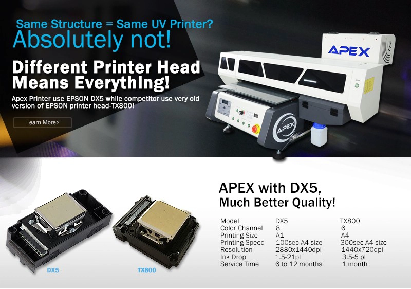 Same Structure= Same UV Printer? Absolutely not!
Same Structure means Same UV Printer? Absolutely not!