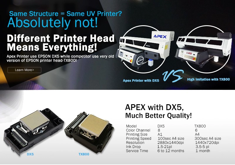 Same Structure means Same UV Printer? Absolutely not!