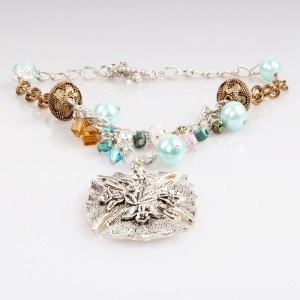 China 2014 fashion bead animal pendant choker necklace N90403 manufacturer