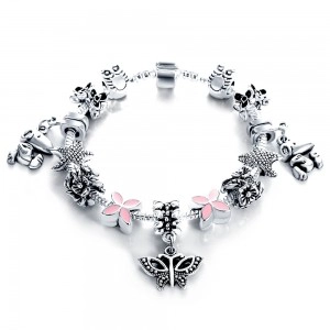 China 2018 Jewellery European Style Charm Bracelets For Women Antique Silver Multi Design Metal Bead DIY Jewelry manufacturer