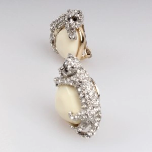 Китай Animal sex with ladies cute heart rhodium earring E30091 производителя