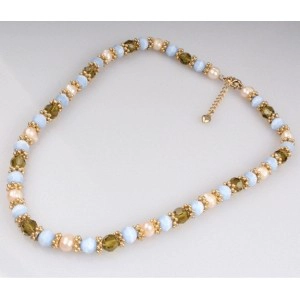 Beads For Jewelry Making Fashion Necklace Match with Clothes for Girls Mutli Color Bead Necklace