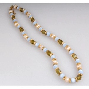 Beads For Jewelry Making Fashion Necklace Match with Clothes for Girls Mutli Color Bead Necklace