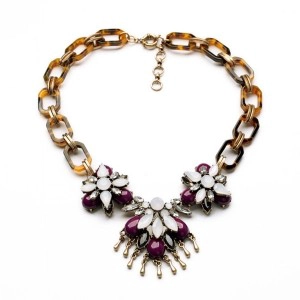 Κίνα China factory acrylic chains beads shourouk necklace STN011 κατασκευαστής