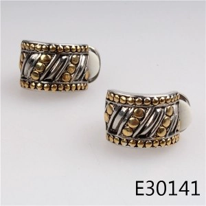 Cina Clip on small gold 925 sterling silver earrings designs E30141 produttore