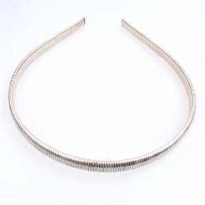 China Hair for men silver plain elastic wholesale metal headband H50023 manufacturer