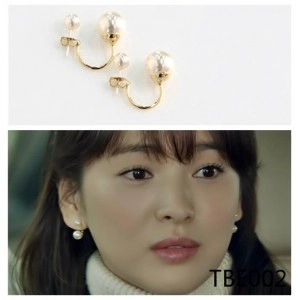 中国 Korean simple design double-side pearl stud earring TBE002 メーカー