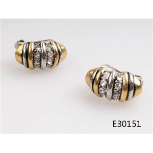 China One gram gold jewelry for boys clip on earrings designs E30151 manufacturer