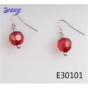Çin Seed bead patterns girls cheap plastic earrings designs E30101 üretici firma