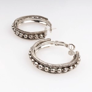 Китай cheap silver ball chain cartilage hoop earrings E30056 производителя