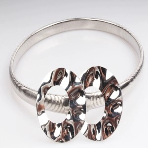 China china high quality jewelry fasten double ring metal belt BT60019 manufacturer