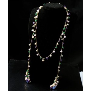 Κίνα fashion handmade long hipanema beaded costume necklace STN009 κατασκευαστής