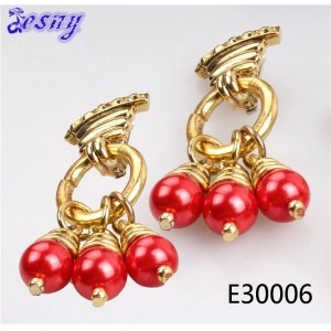 Çin for girls free seed bead designs wholesale gold clip on earrings üretici firma